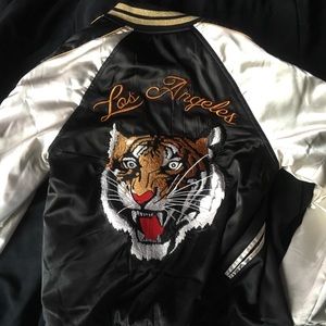 Vintage Satin Bomber Jacket